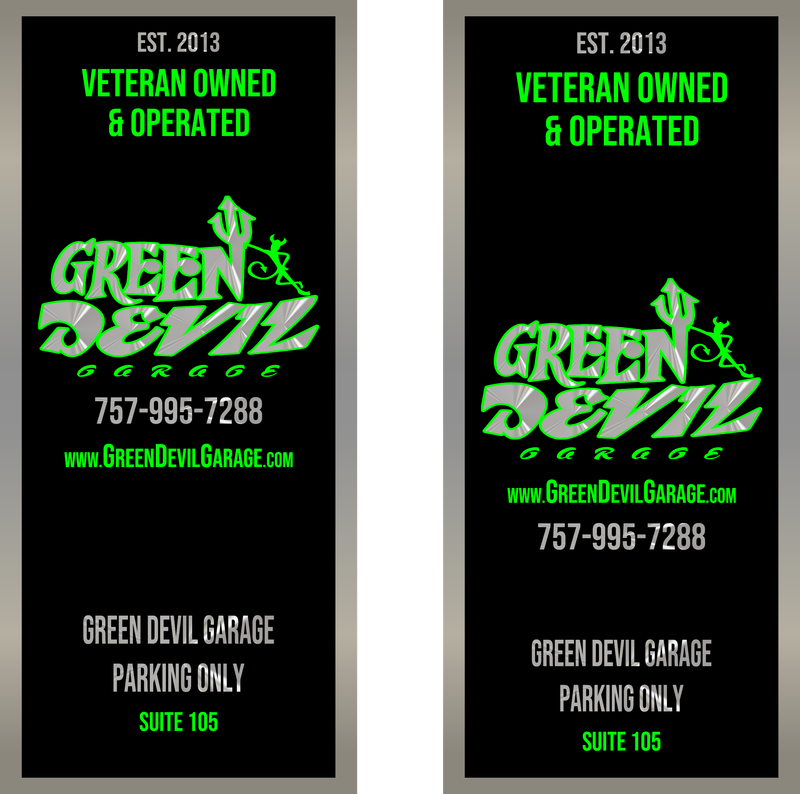 Green Devil Store Front Graphics Project