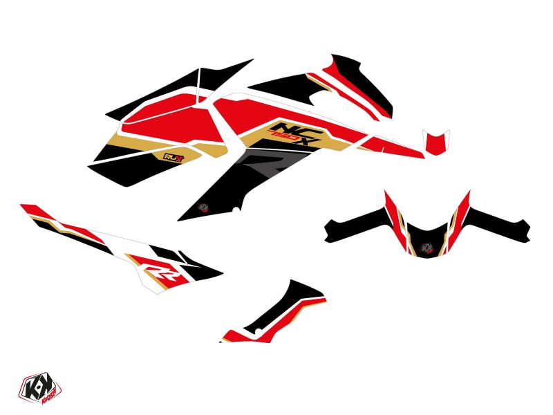 Honda NC 750 X Street Bike Run Graphic Kit Black Installation