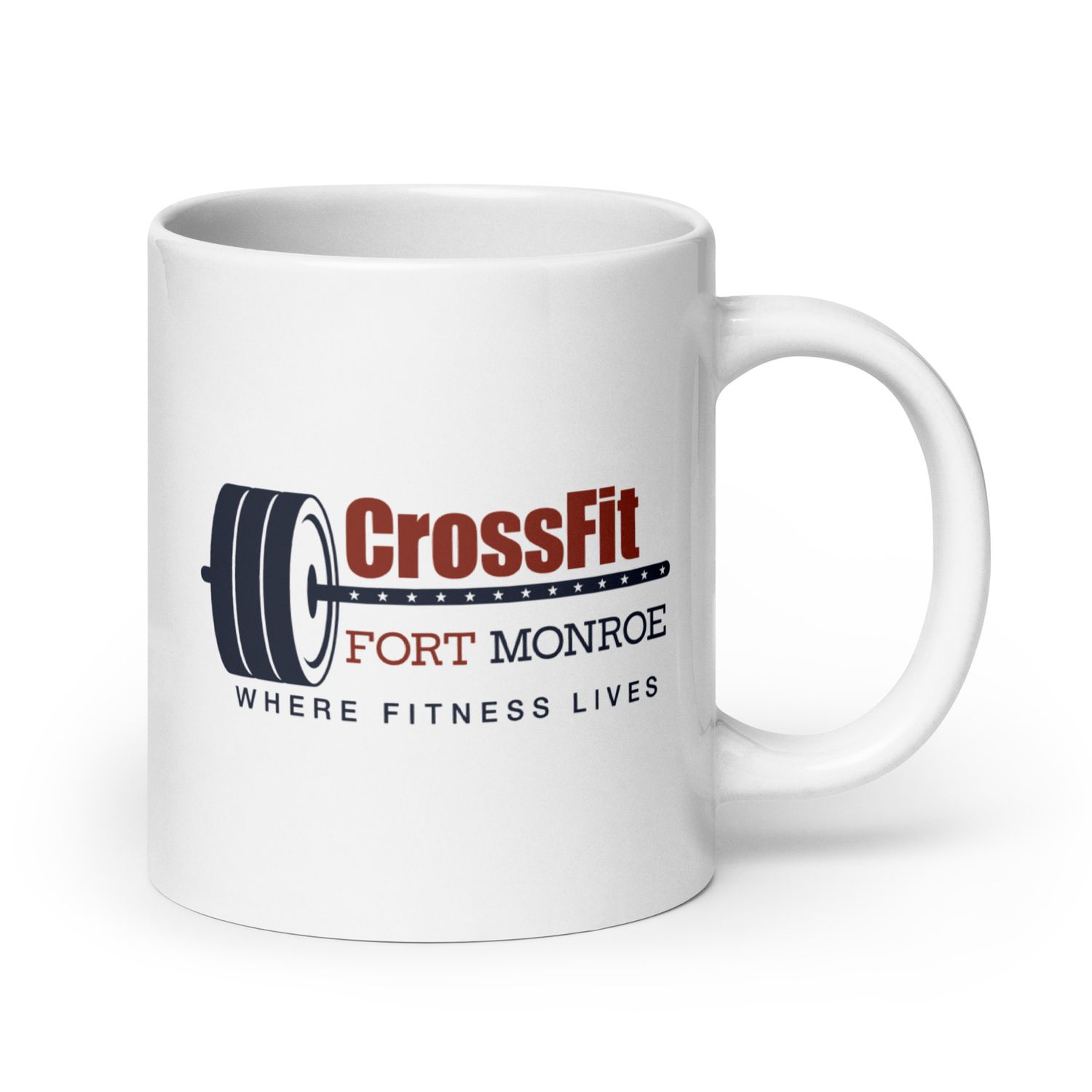 CrossFit Ft Monroe White Glossy Mug