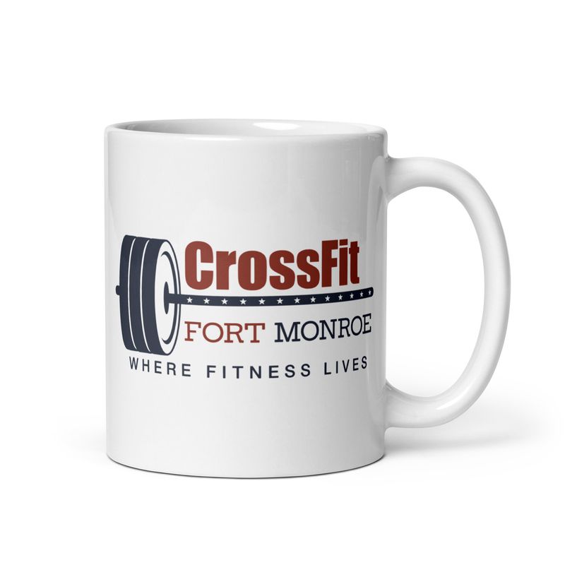 CrossFit Ft Monroe White Glossy Mug