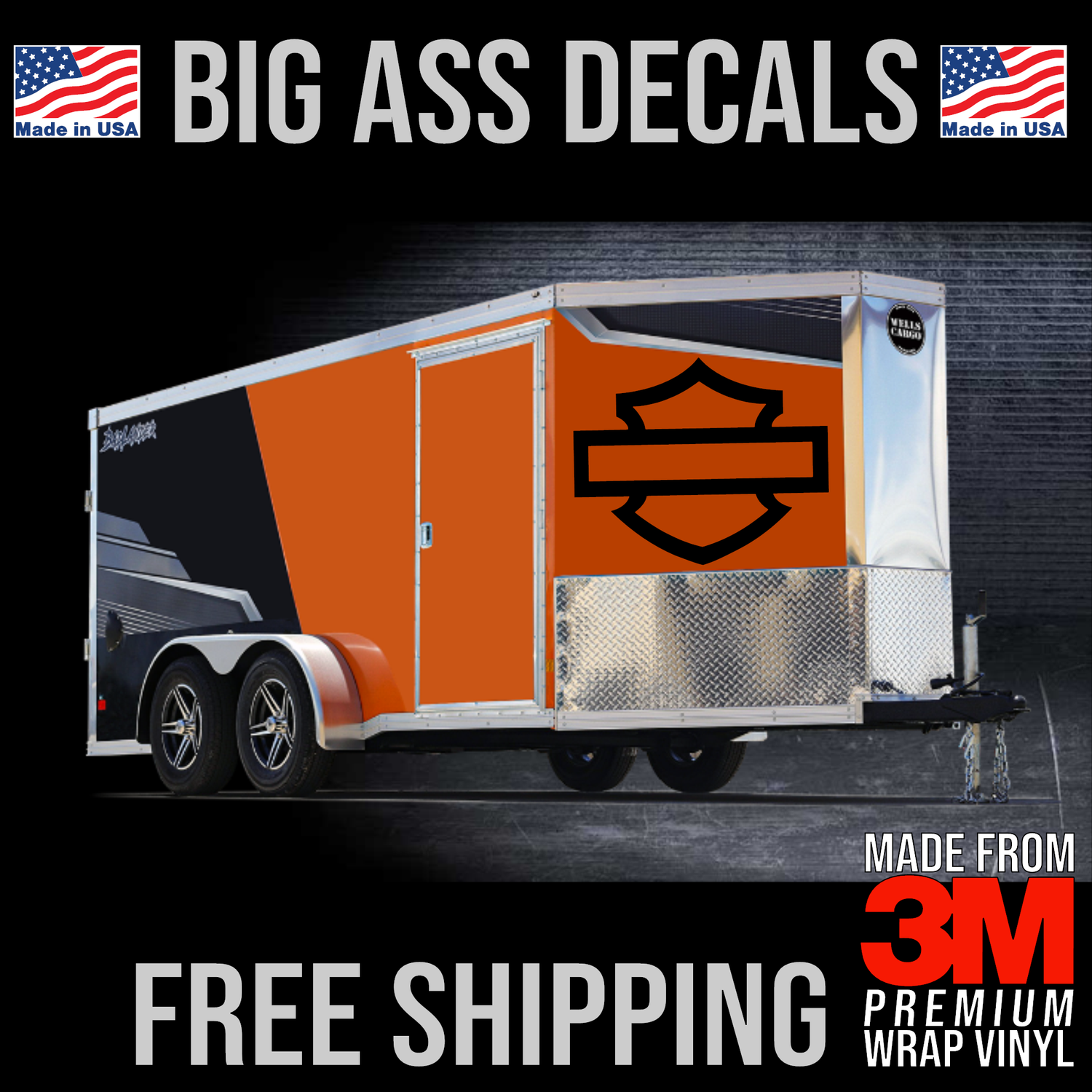 Big Ass Harley Open Bar &amp; Shield Logo