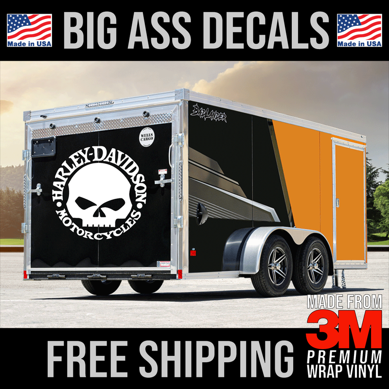 Harley Davidson Vinyl Decal for Trailer, Wall, Office, Glass
