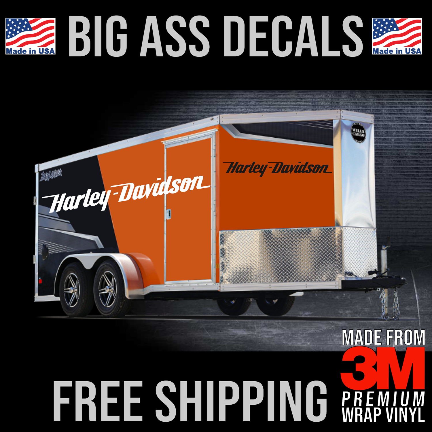 Big Ass Harley Davidson Text Logo
