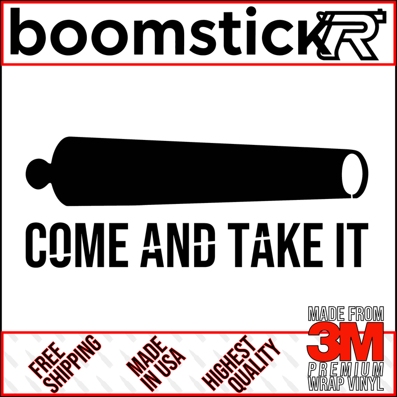 Gonzales Flag Molon Labe Come And Take It Cannon Premium Vinyl Decal Sticker