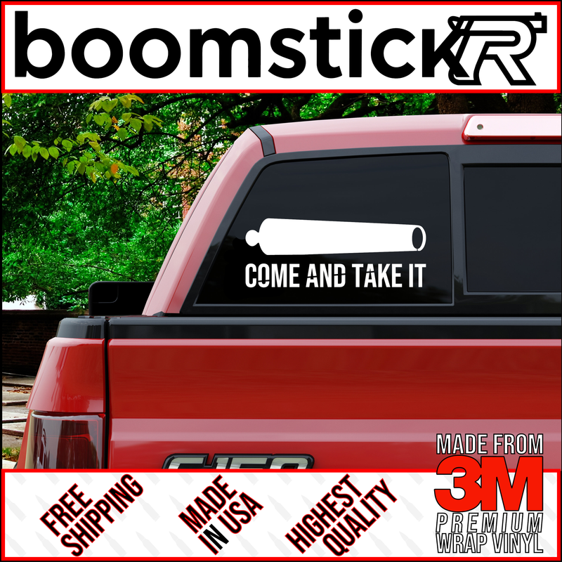 Gonzales Flag Molon Labe Come And Take It Cannon Premium Vinyl Decal Sticker