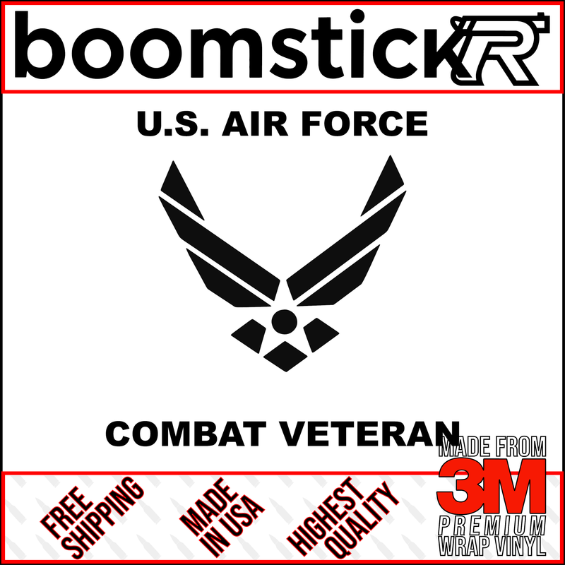 U.S. Air Force Combat Veteran Premium Vinyl Decal Sticker