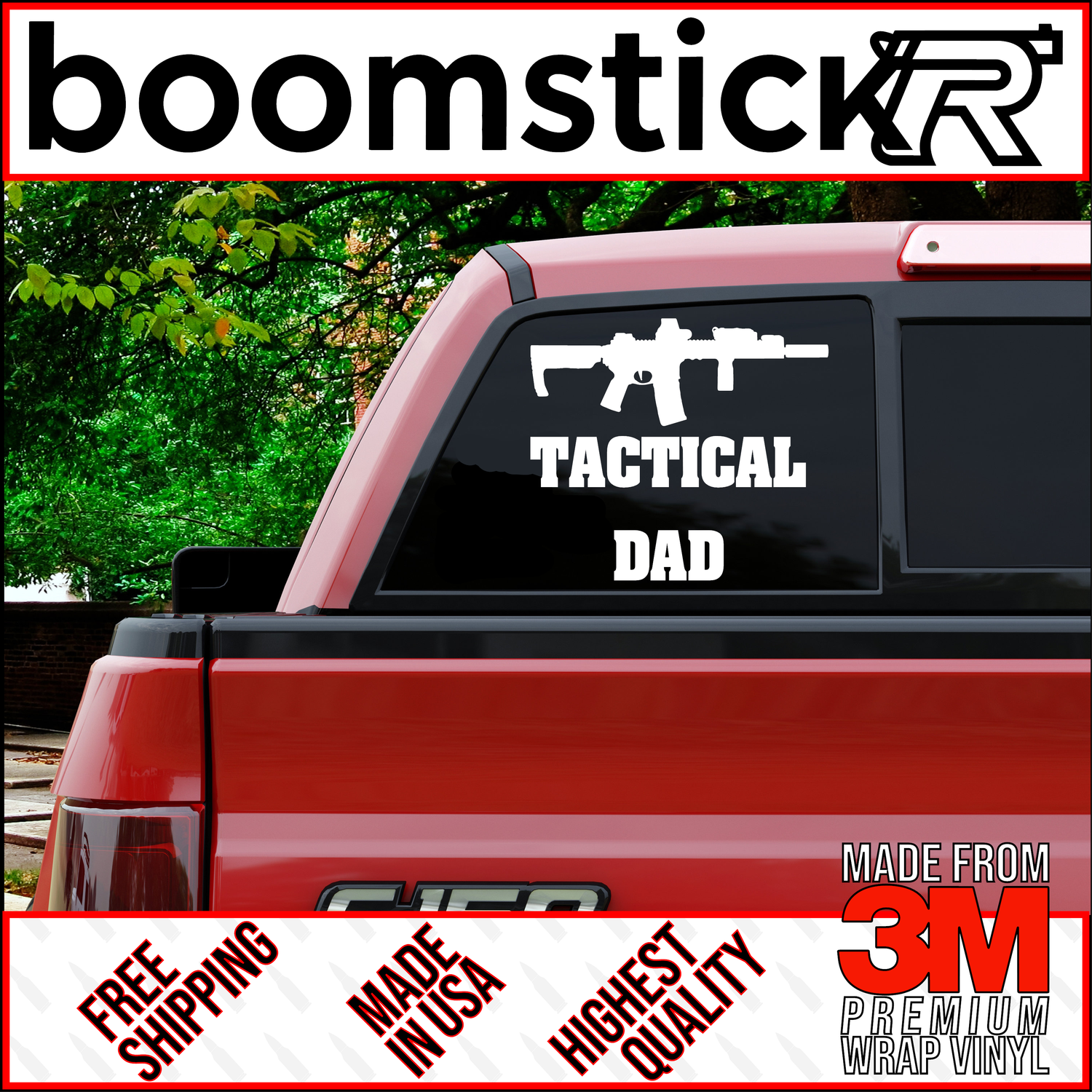 Tactical Dad M4 Premium Vinyl Decal Sticker