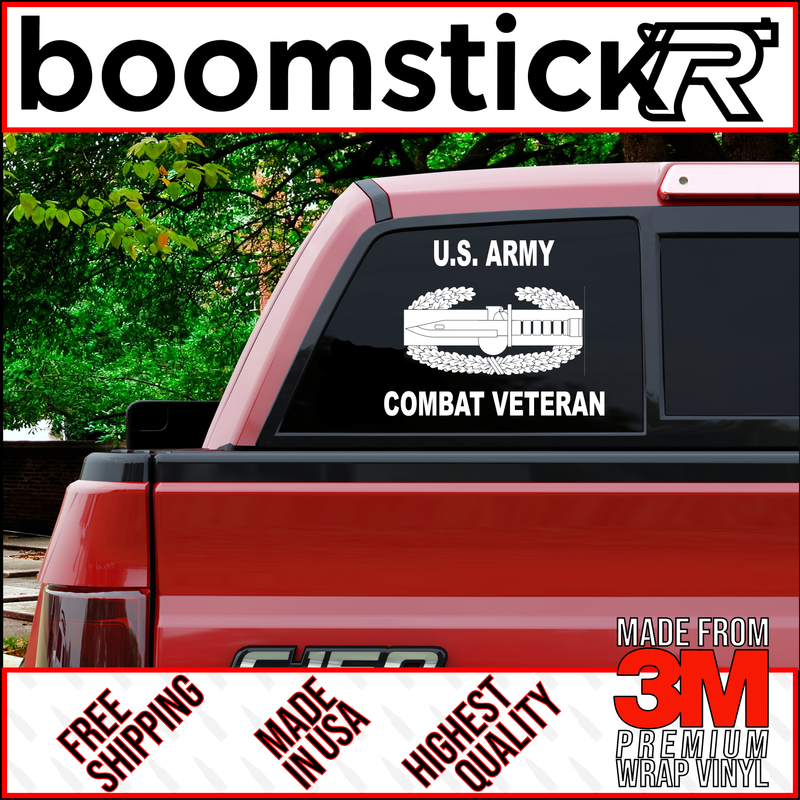 U.S. Army Combat Veteran Premium Vinyl Decal Sticker