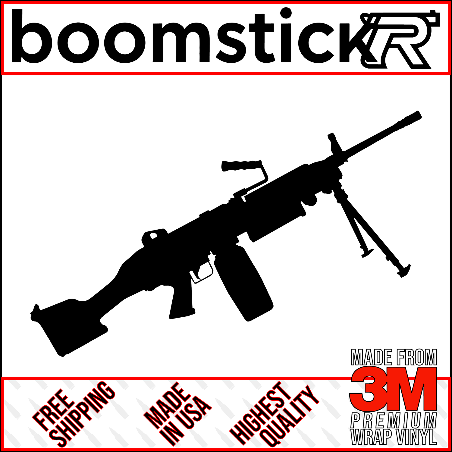M249 Premium Vinyl Decal Sticker