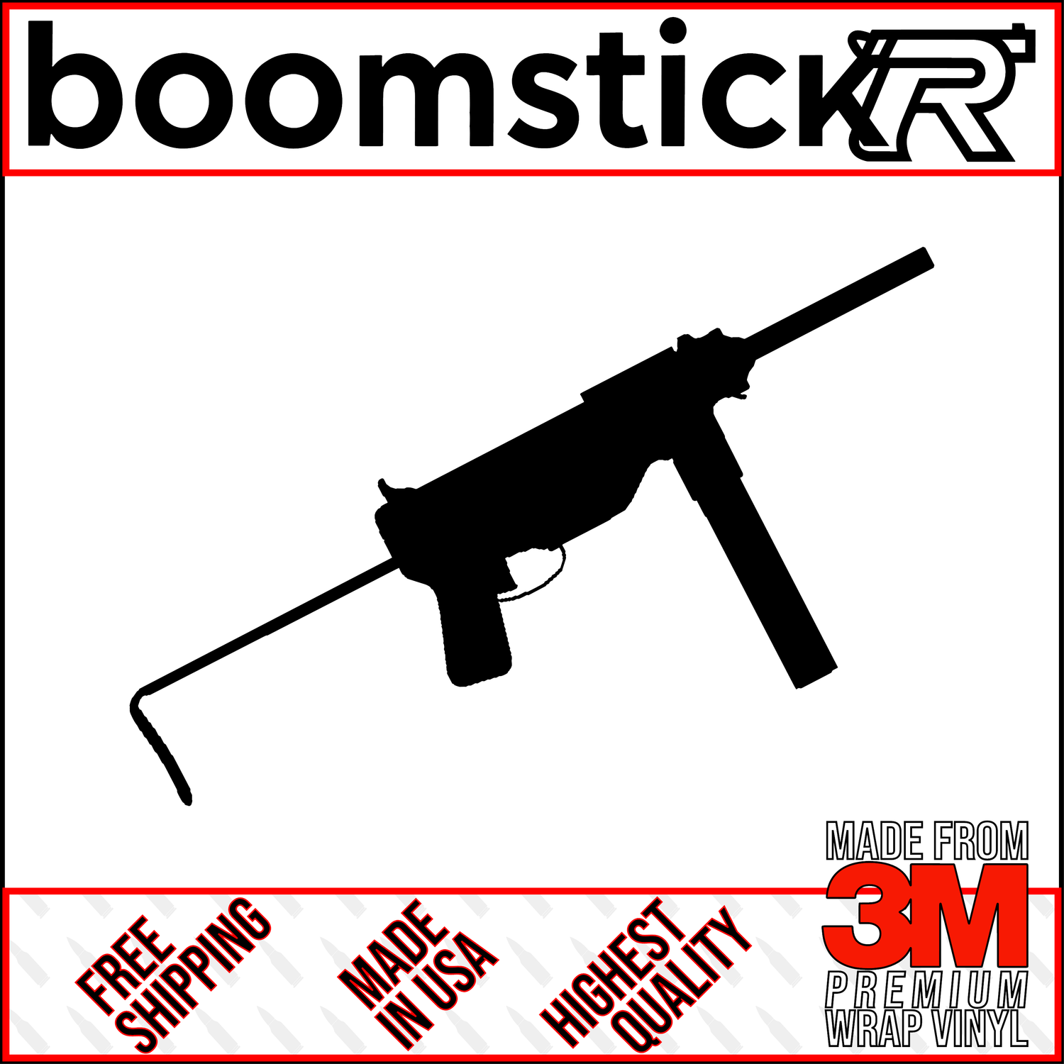 M3 Grease Gun Premium Vinyl Decal Sticker