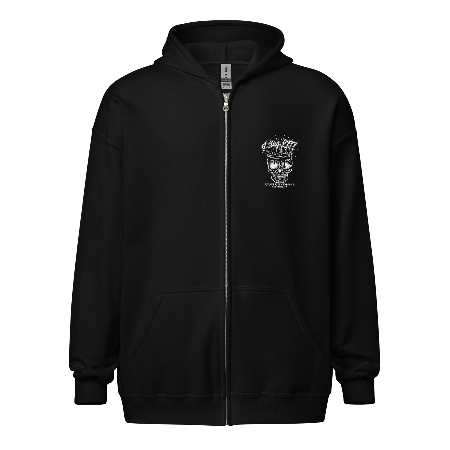 PCCC I stay Lit Heavy Blend Gildan Zip Hoodie