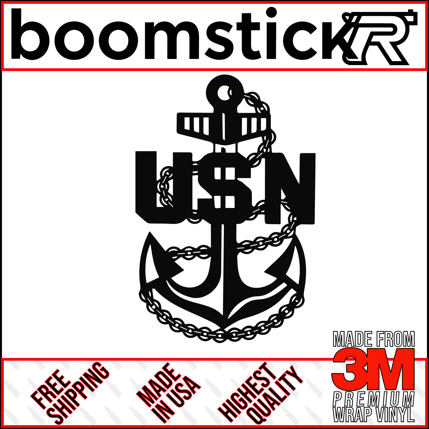 U.S. Navy Anchor Premium Vinyl Decal Sticker