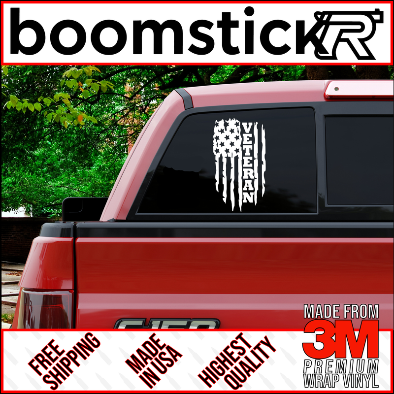 American Veteran Premium Vinyl Decal Sticker