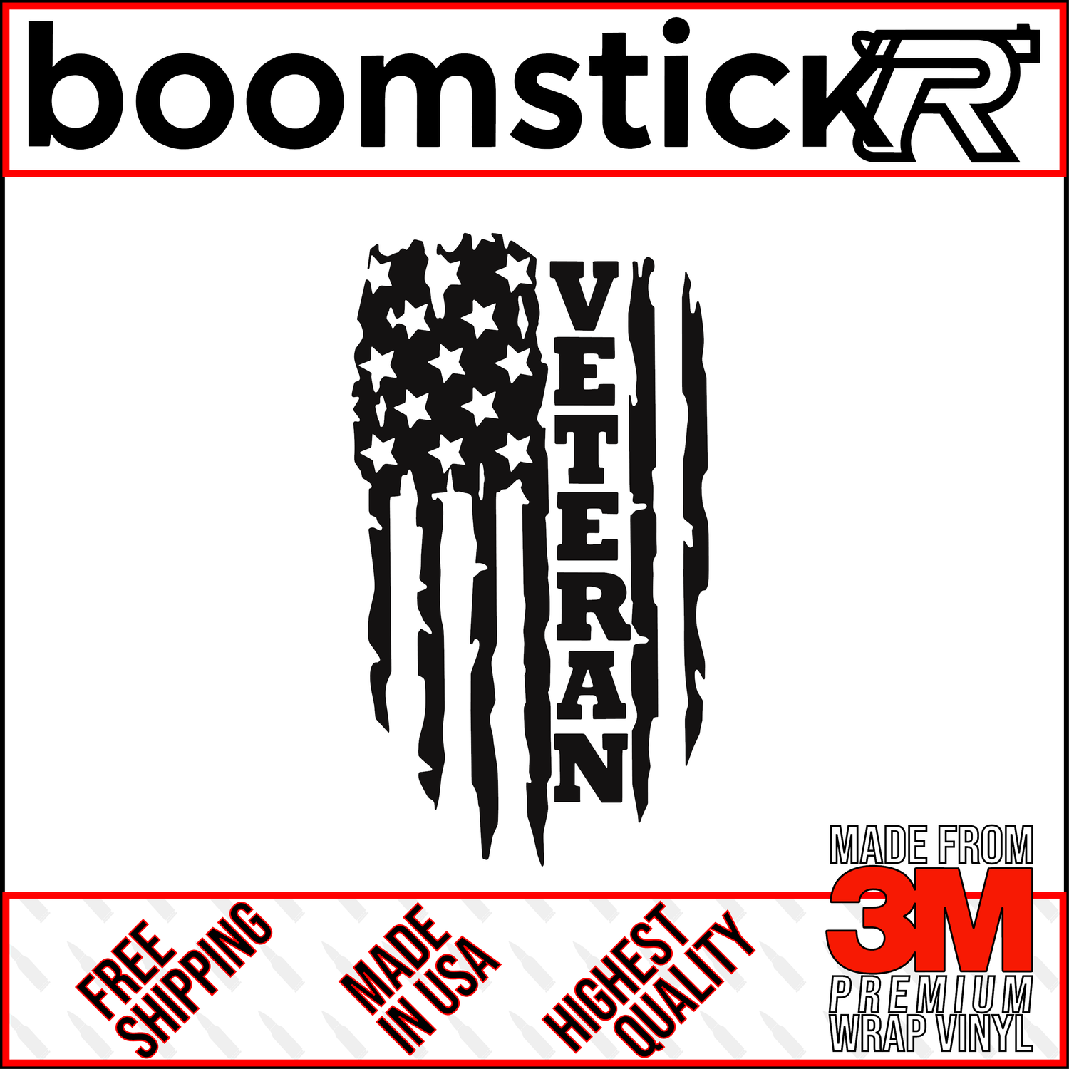 American Veteran Premium Vinyl Decal Sticker