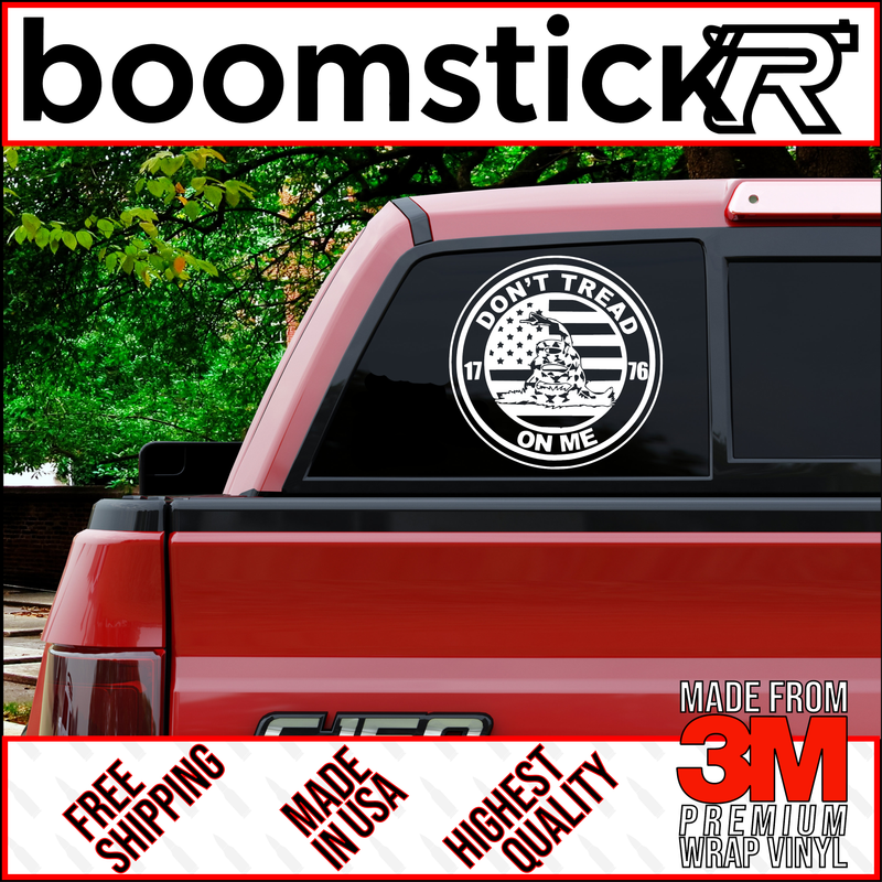 Don't Tread On Me Flag Patch Premium Vinyl Decal Sticker