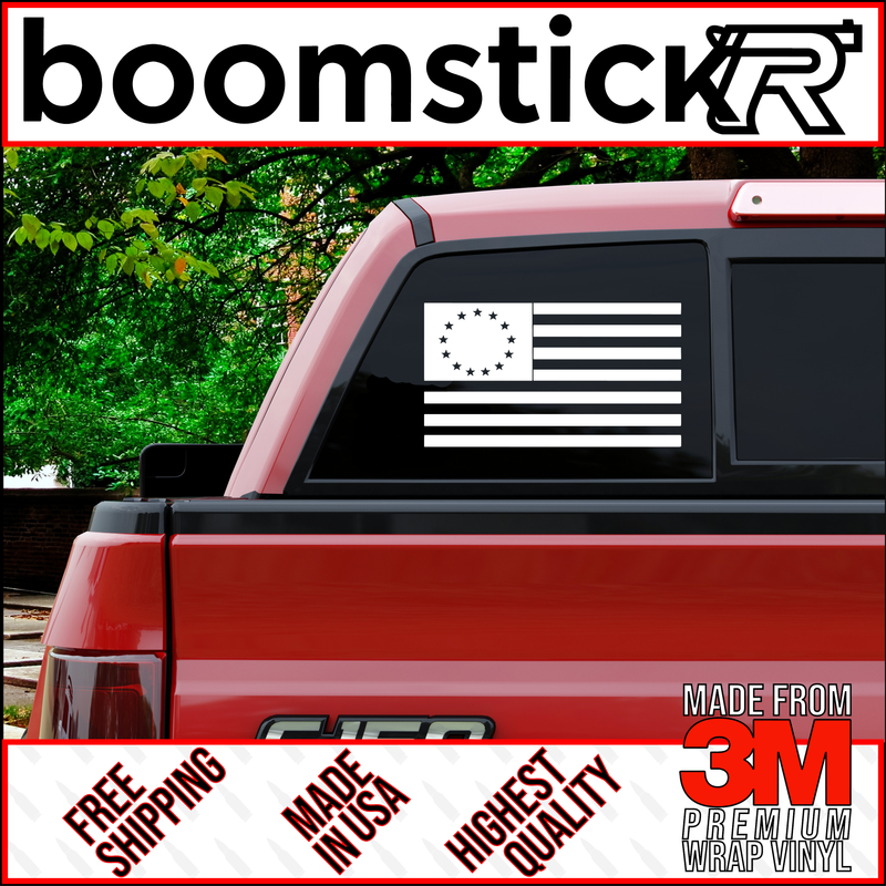 Betsy Ross Flag Premium Vinyl Decal Sticker