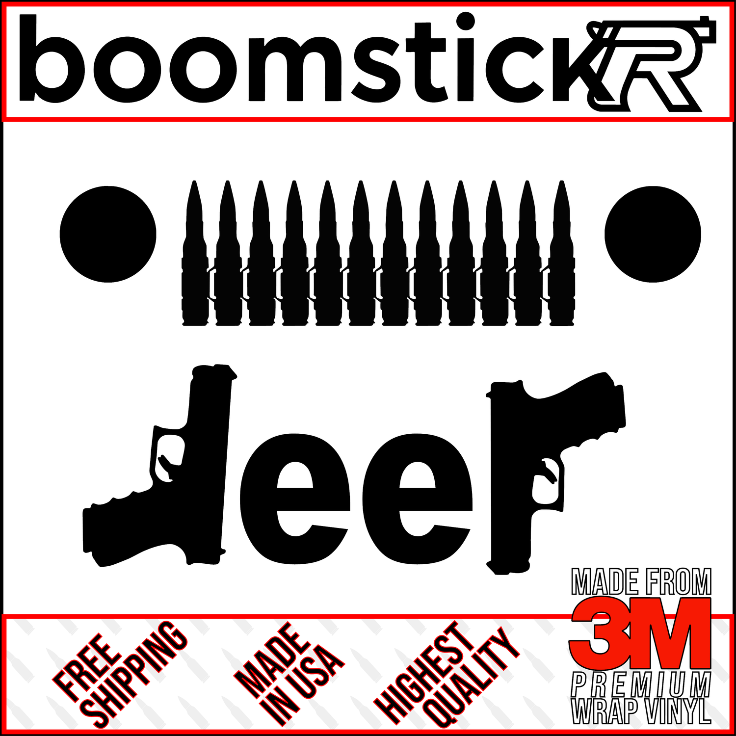 Jeep Glock Premium Vinyl Decal Sticker