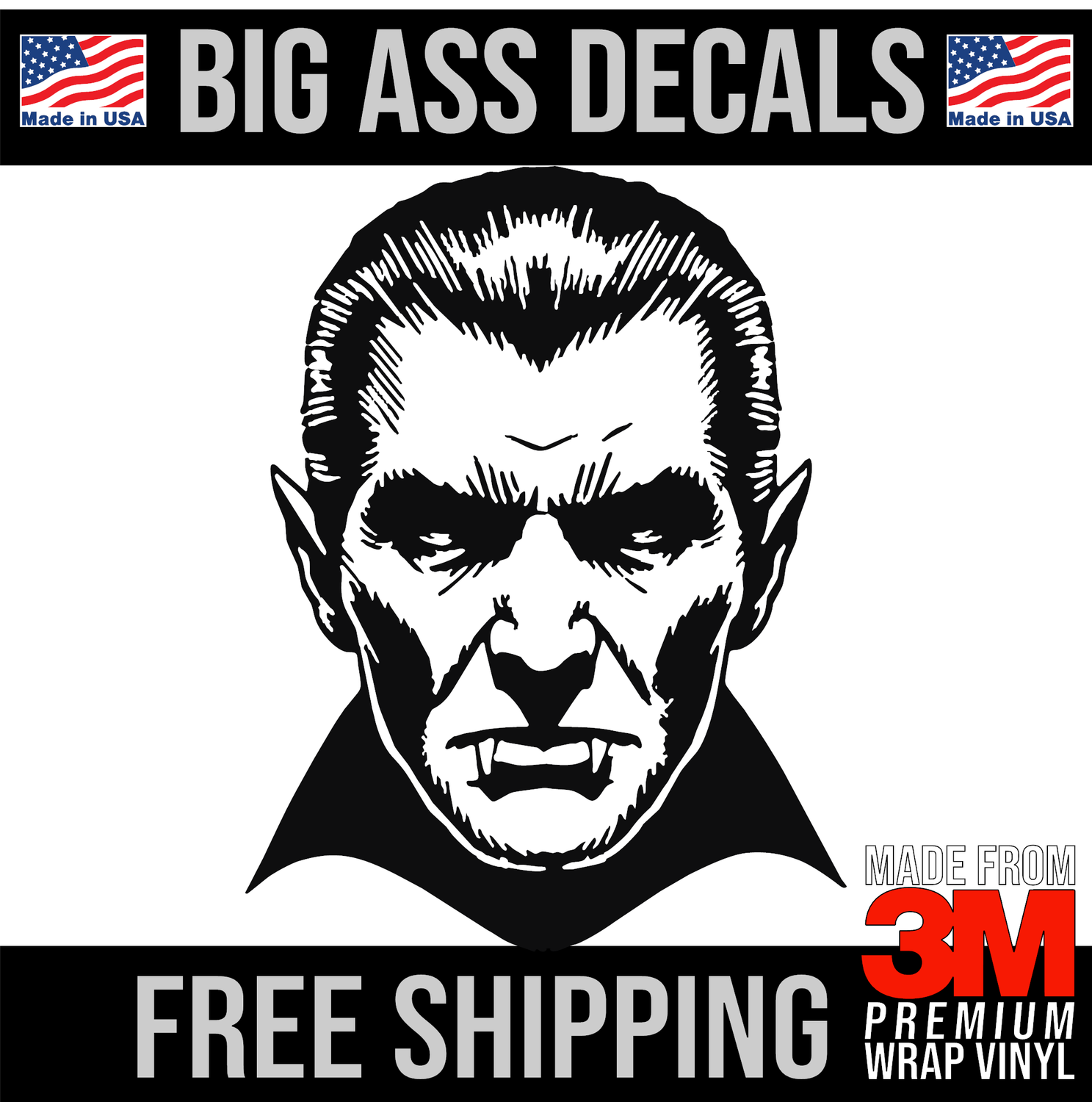 Dracula Portrait - Classic Monsters - Premium Oversized Vinyl Wall Art Decal