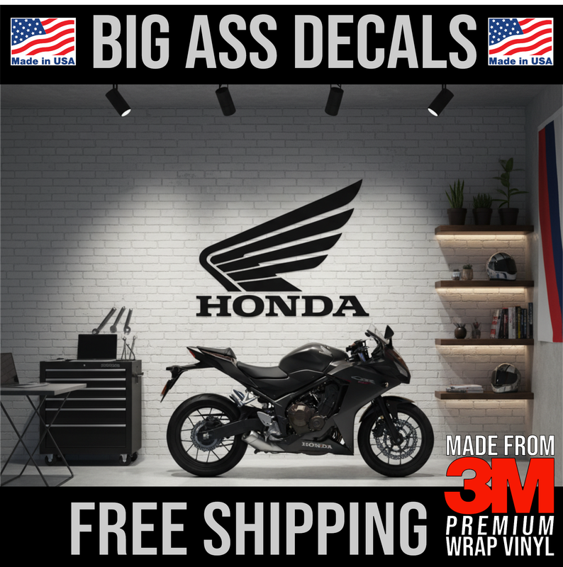 Honda Motorcycles Wings Logo - Premium Oversized Vinyl Decal