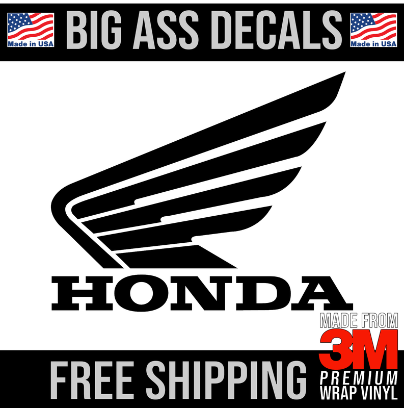 Honda Motorcycles Wings Logo - Premium Oversized Vinyl Decal