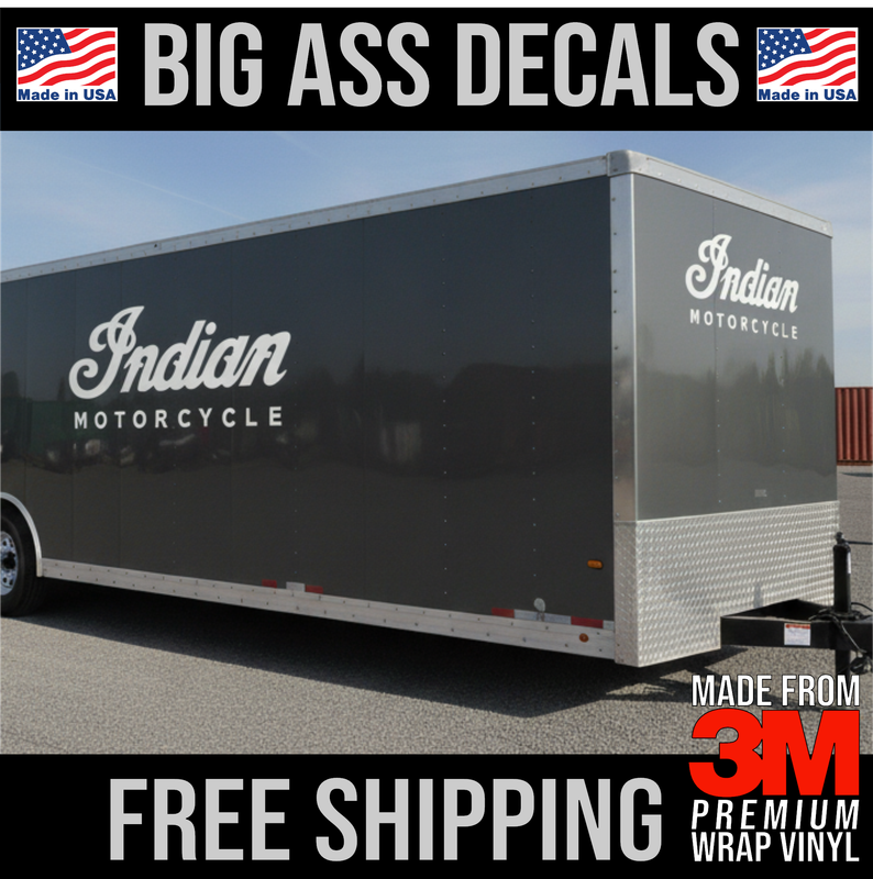 Indian Motorcycle Text Logo - Premium Oversized Vinyl Decal