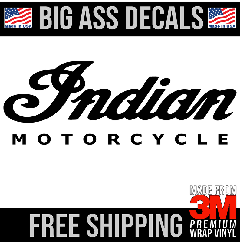 Indian Motorcycle Vinyl Decal for Trailer, Wall, Office, Glass