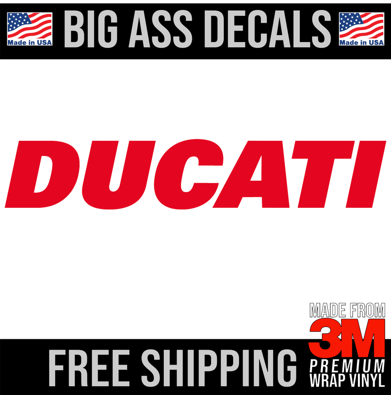 Ducati Motorcycles Text Logo - Premium Oversized Vinyl Decal