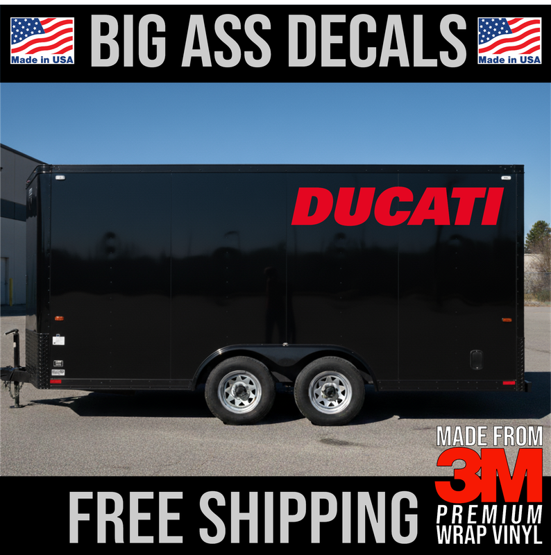 Ducati Motorcycles Text Logo - Premium Oversized Vinyl Decal