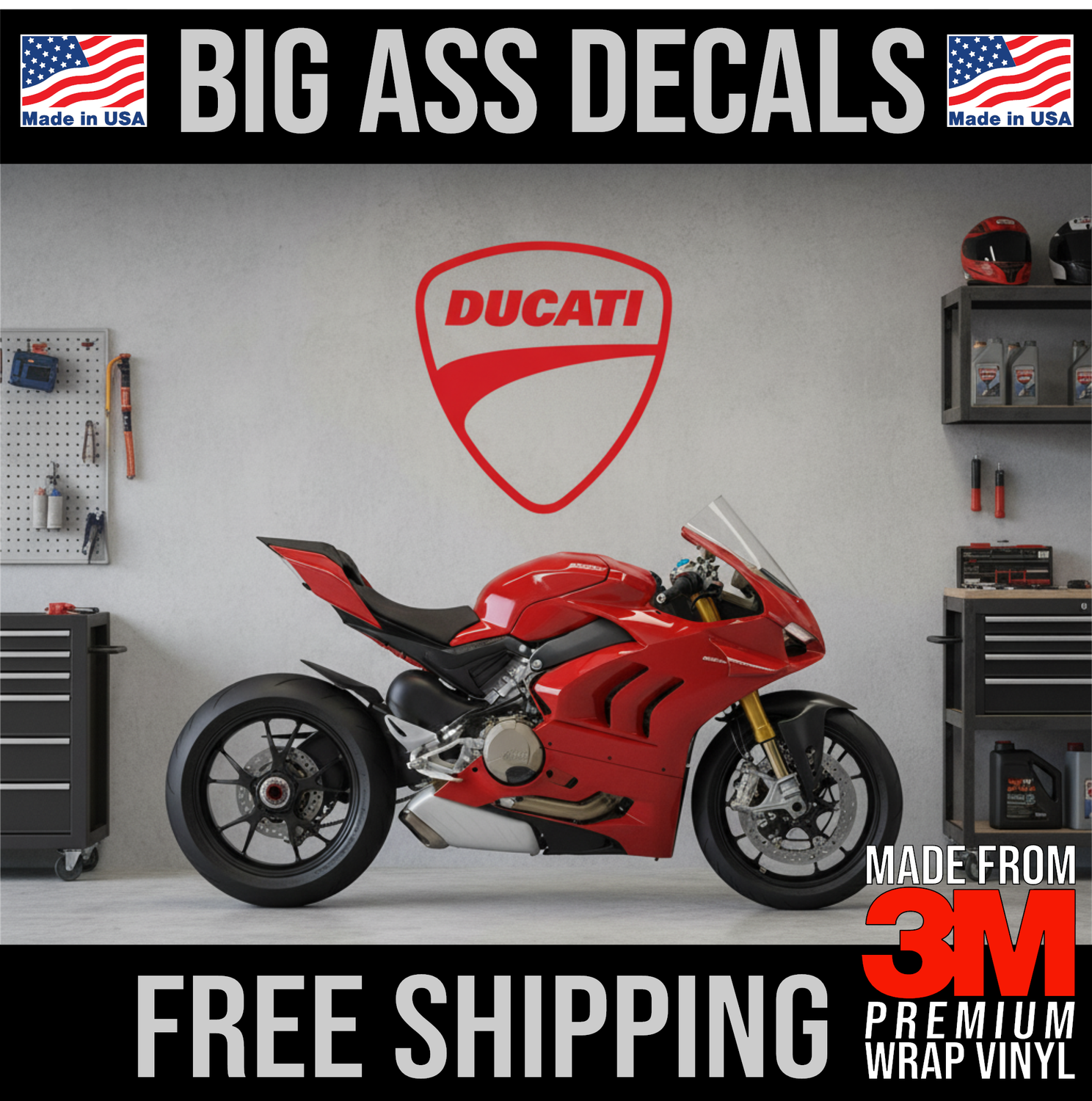Ducati Shield Logo - Premium Oversized Vinyl Decal