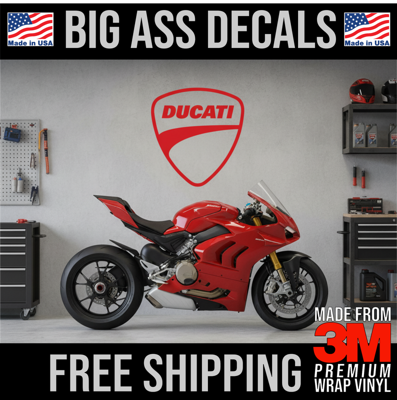 Ducati Shield Logo - Premium Oversized Vinyl Decal