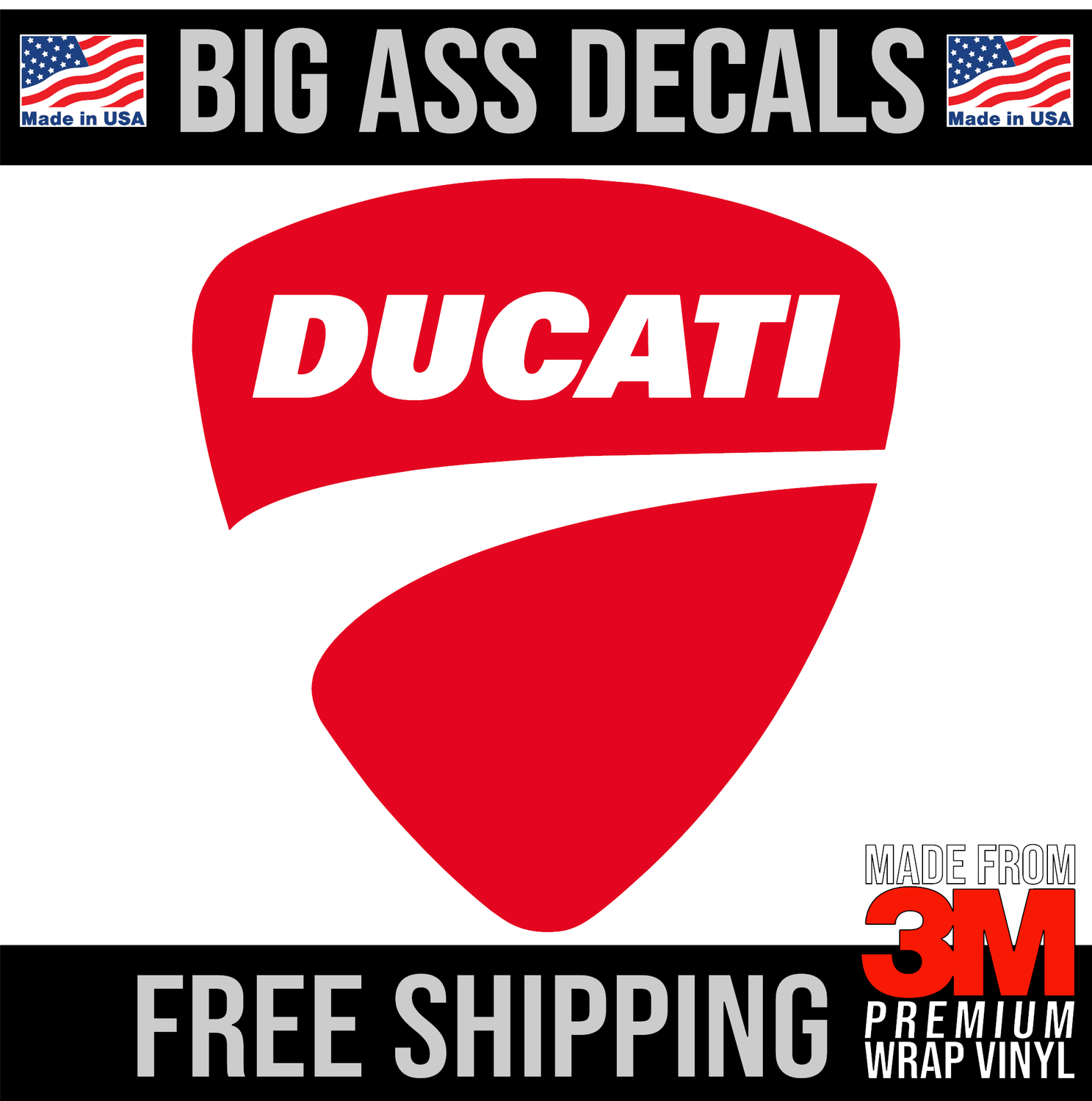 Ducati Shield Logo - Premium Oversized Vinyl Decal