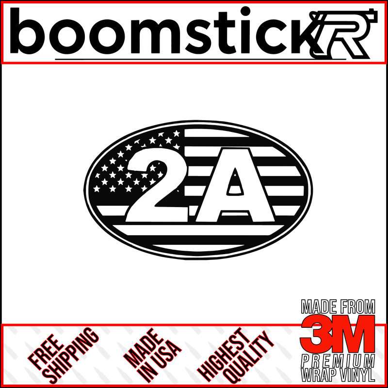 2A- Second Amendment Premium Vinyl Decal Sticker