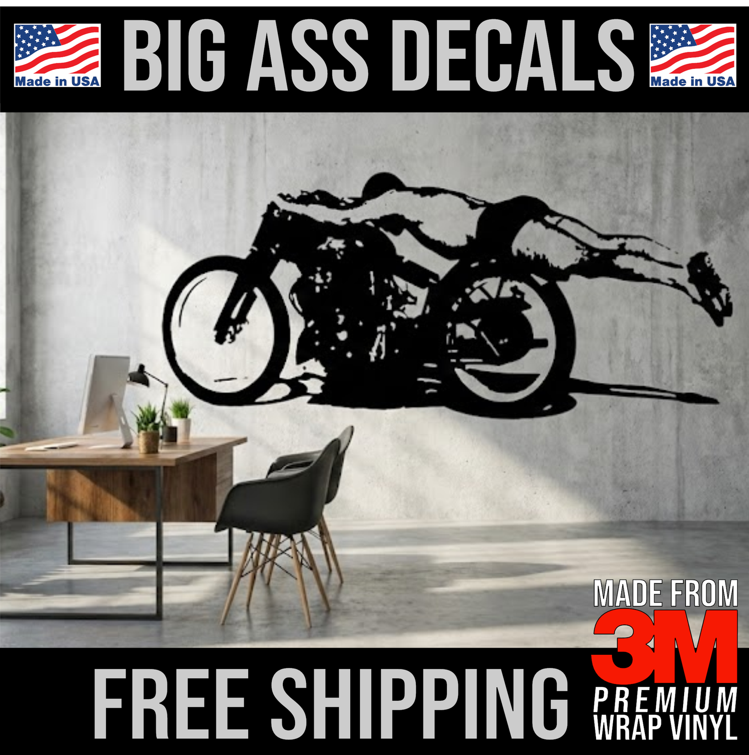 Rollie Free Wall Art - Bonneville Salt Flats Land Speed - Premium Oversized Vinyl Decal