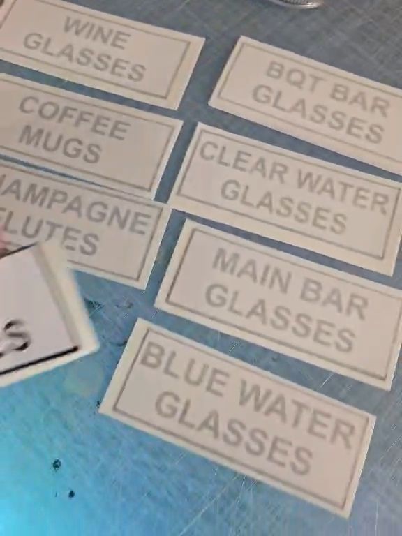 Glass Rack Labels