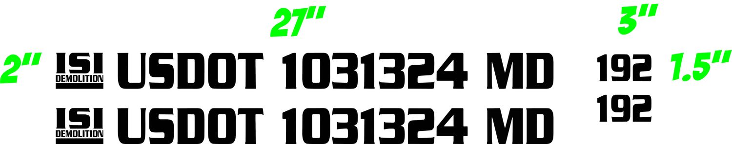 ISI DEMO DECALS