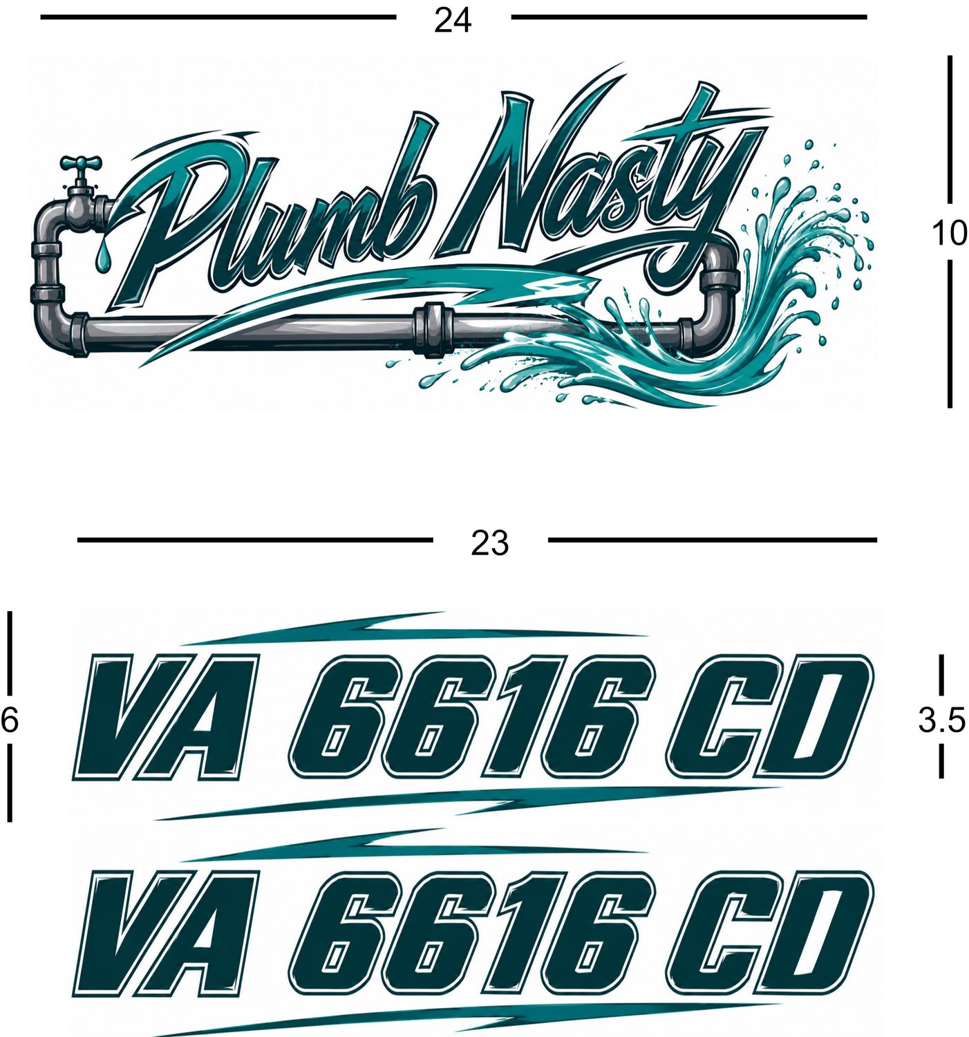 Plumb Nasty Boat Name Graphic