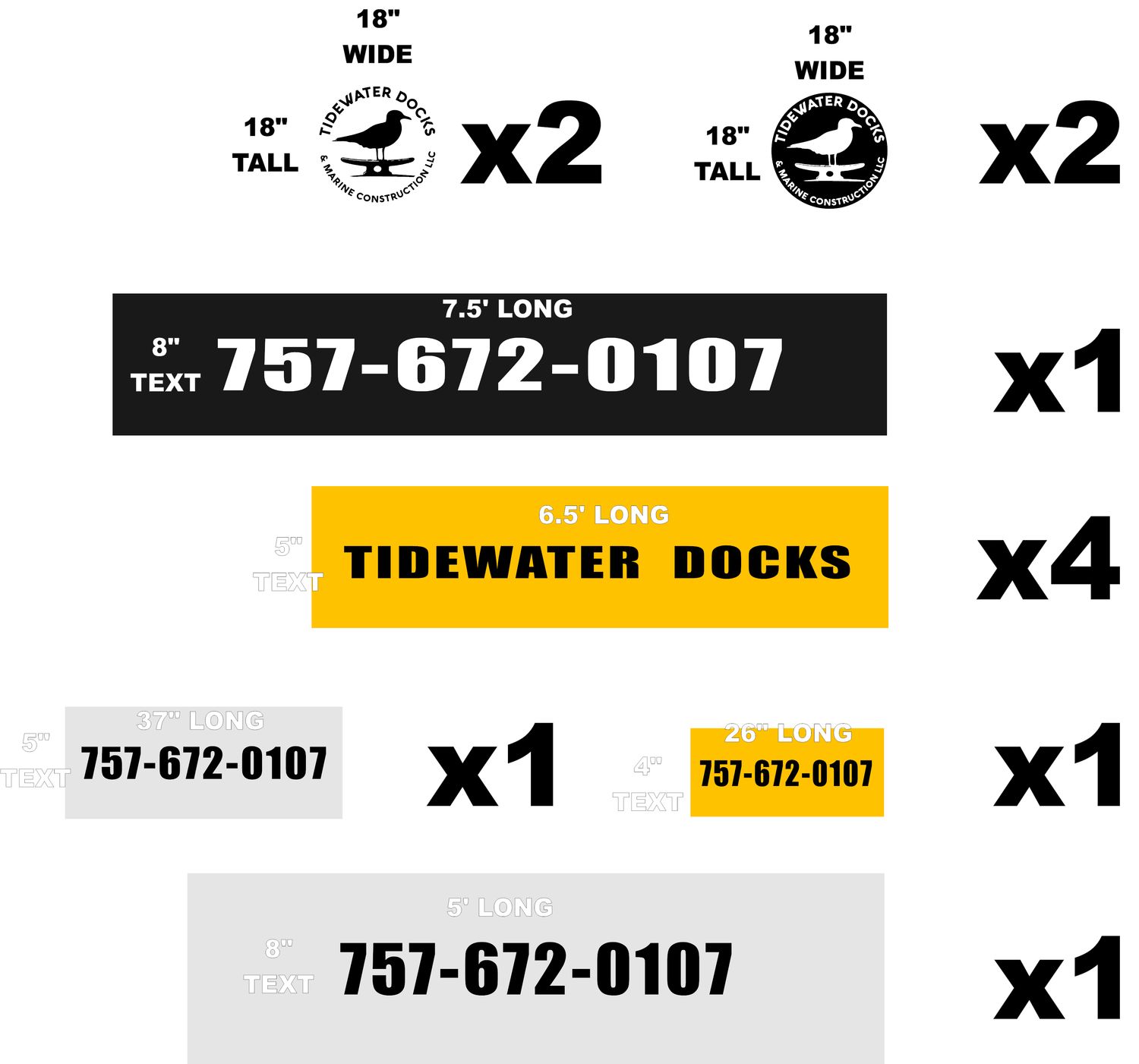 Tidewater Docks Lettering Project 2