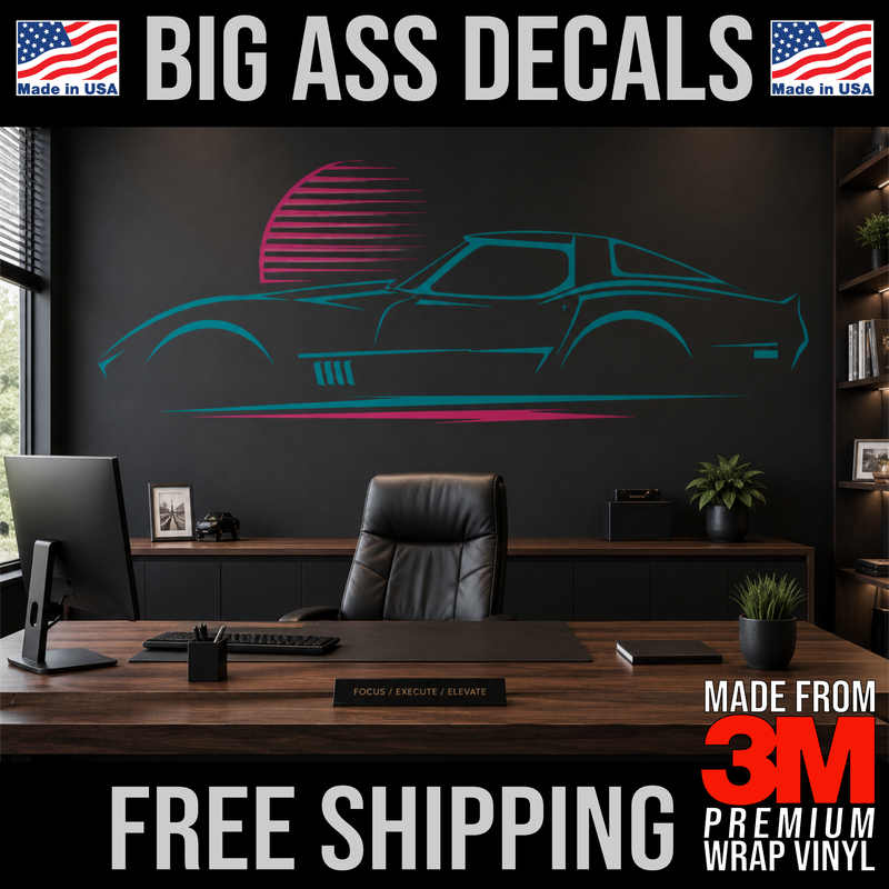 Corvette C3 Chevrolet Chevy Vinyl Wall Art - Premium Oversized Vinyl Decal