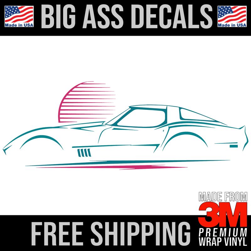 Corvette C3 Chevrolet Chevy Vinyl Wall Art - Premium Oversized Vinyl Decal