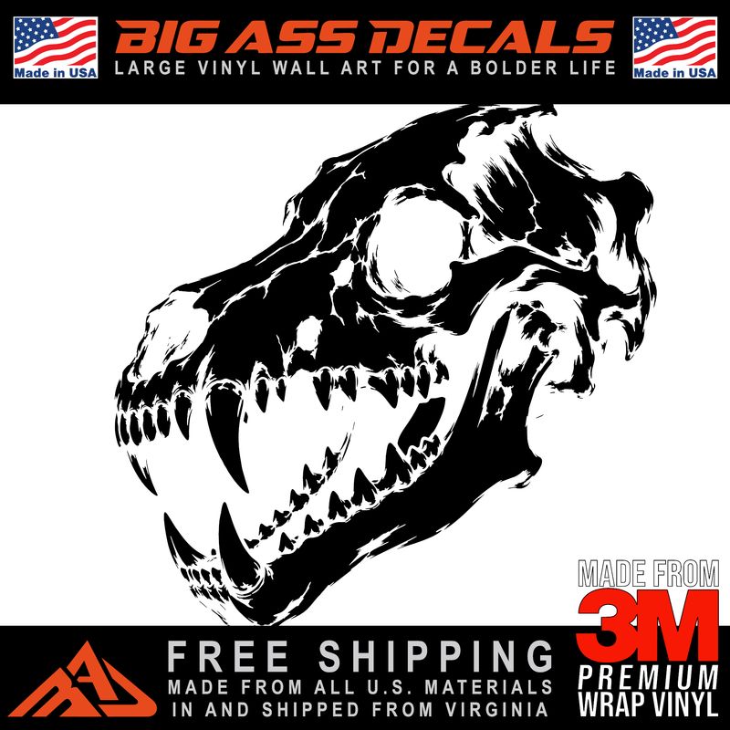Wolf Skull Wall Tattoo Vinyl Garage Wall Art