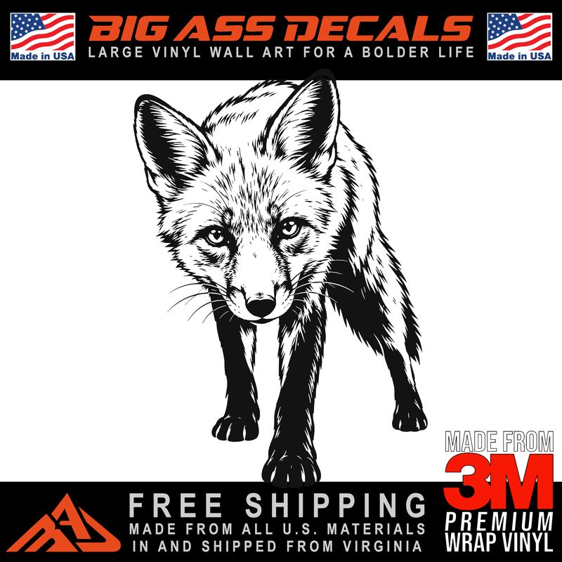 Curious Wolf Wall Tattoo Vinyl Garage Wall Art