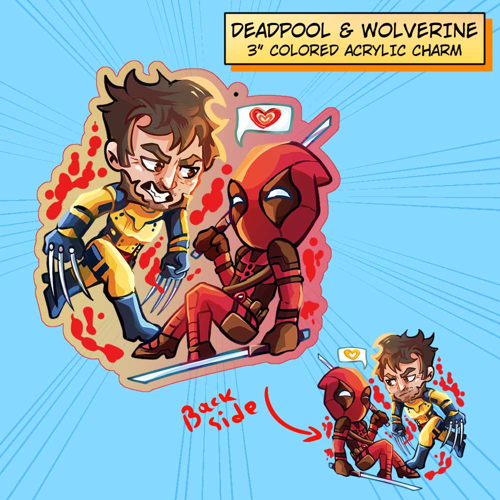 DEAPOOL &amp; WOLVERINE 3” charm - PREORDER