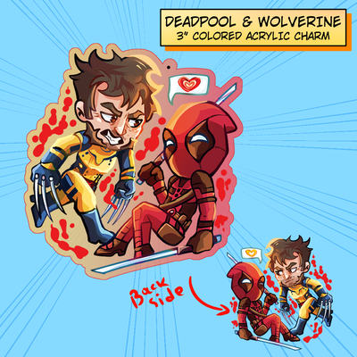 DEAPOOL &amp; WOLVERINE 3” charm - PREORDER