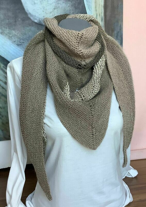 Dreiecktuch in taupe ` Tönen