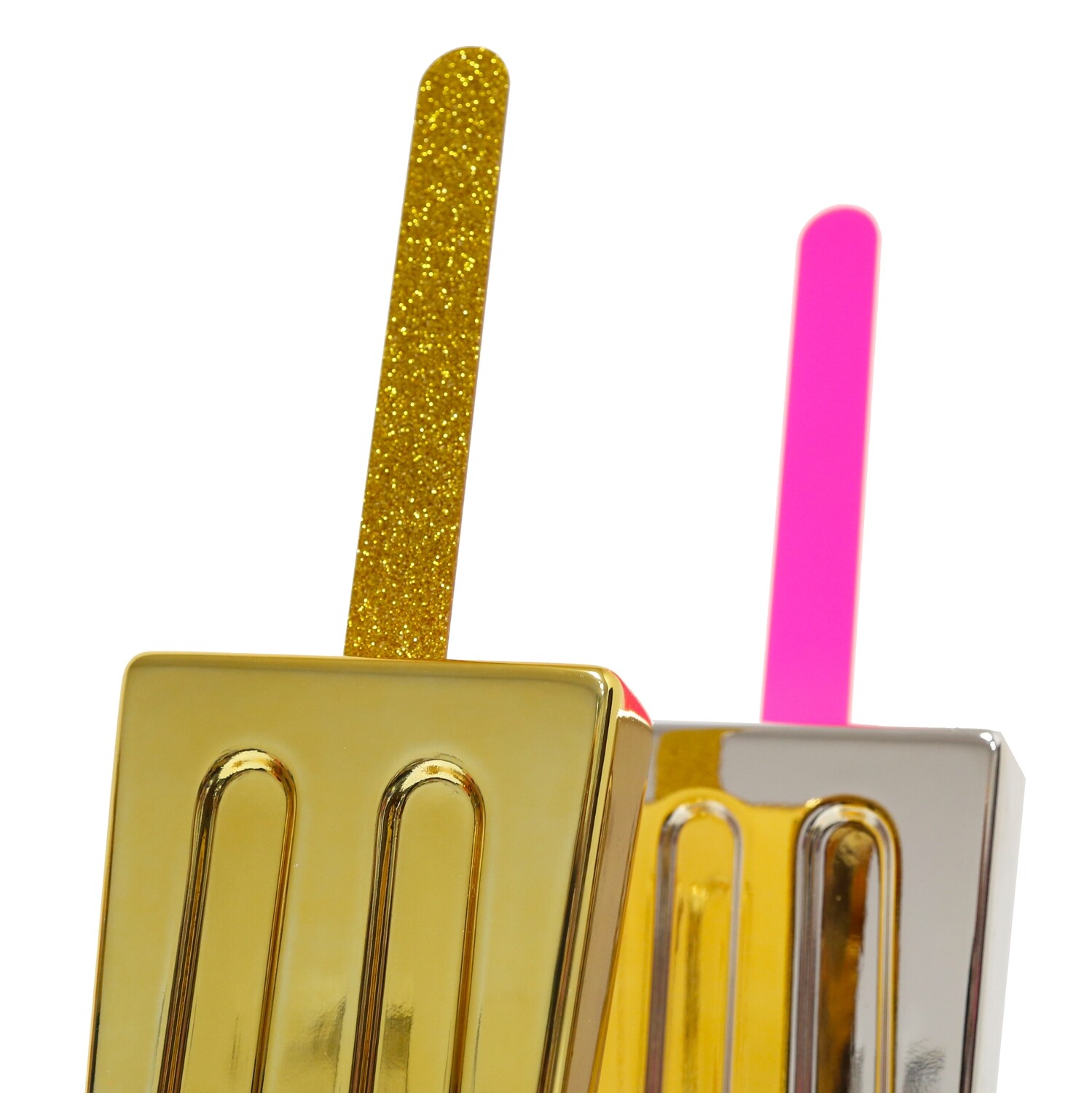 Melting Popsicle Art - Gold Chrome Pop - Original Melting Pops