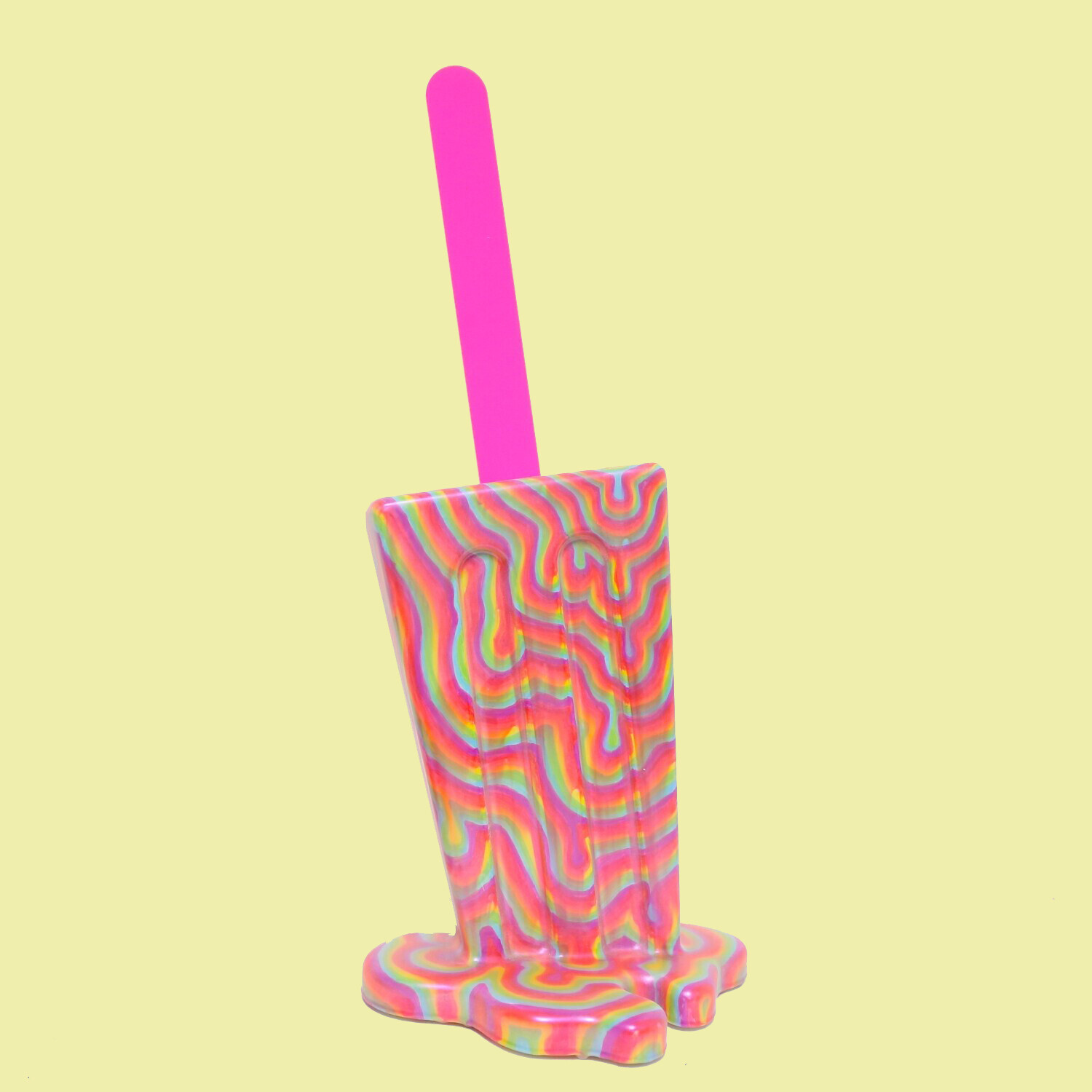Melting Popsicle Art - Electric Rainbow Pop - Original Melting Pops