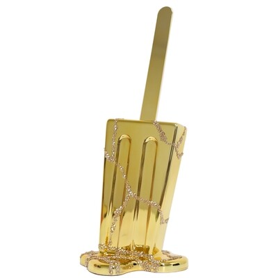 Melting Popsicle Art - Glamorous Gold Chrome Pop - Original Melting Pops