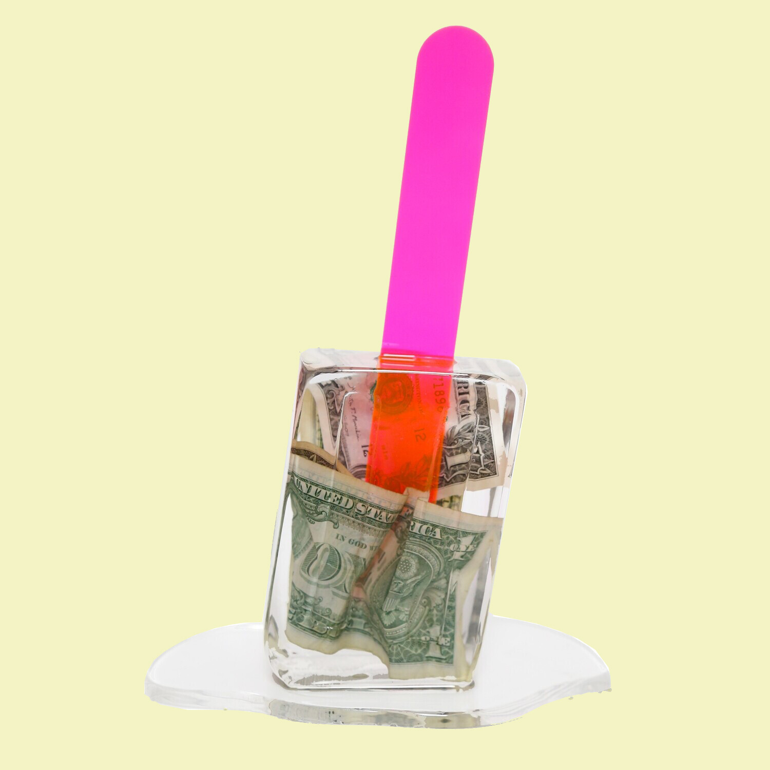Melting Popsicle Art - Money Tastes Delicious - Original Melting Pops