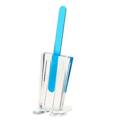 Melting Popsicle Art - 18" Crystal Clear Pop BLUE - Original Melting Pops