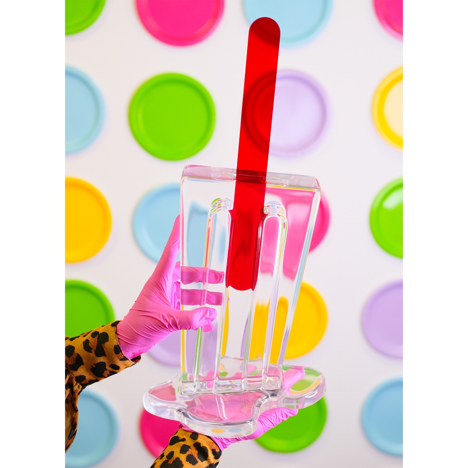 18 inch Crystal Clear Pop RED - Original Melting Pops Resin Art